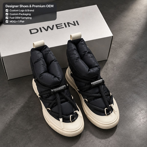 Zapatos de Diseñador de Lujo para Hombre y Mujer, Botas Acolchadas Negras de Alta Calidad, Nuevas - Product Image 1