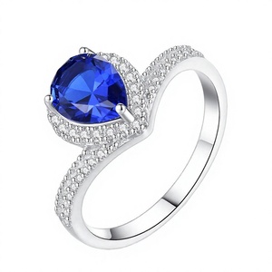 Engagement Rhodium Plated 925 Silver High Quality Fashion Zircon Luxury Lady Wedding Personalised <b>Ring</b> Handmade Bulk Product - Product Image 2