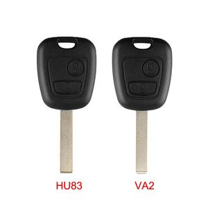 Carcasa de Repuesto para <span class=keywords><strong>Llave</strong></span> de Coche con 2 Botones para 106 107 307 <span class=keywords><strong>407</strong></span> con <span class=keywords><strong>Llave</strong></span> VA2 o HU83 - Product Image 1