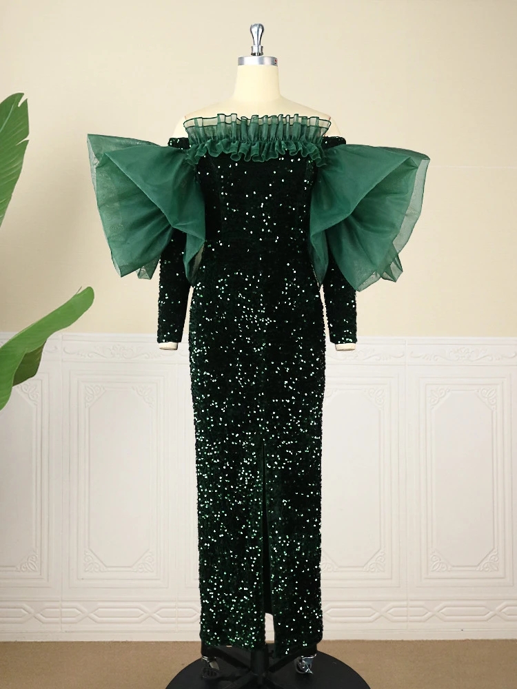 Wholesale Dashiki Ankara equin Velvet Evening Elegant parkly Birthday Dress Plus ize African Party Dresses for Women Plus ize African Party Dresses Wholesale Dashiki Ankara equin Velvet Evening Elegant parkly Birthday Dress Plus ize African Party Dresses for Women Plus ize African Party Dresses