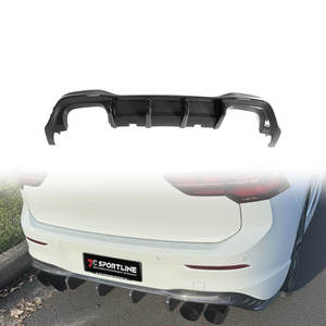 Lèvre de pare-chocs arrière en fibre de carbone pour VW <span class=keywords><strong>Golf</strong></span> VIII MK8 <span class=keywords><strong>R</strong></span> Hayon 4 portes 2021-2023 - Product Image 1