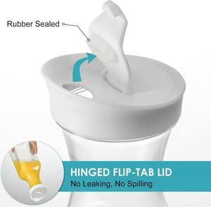 <b>Plastic</b> Water Carafe with Flip Top Lid <b>Square</b> Base Juice <b>Containers</b> Clear <b>Plastic</b> Pitcher for Water Iced Tea Juice Beverage - Product Image 3