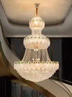 Villa Moderne Creux Haut Salon Loft Cristal Éclairage Duplex Lustre Rotatif Escalier Long Lustre Lumière