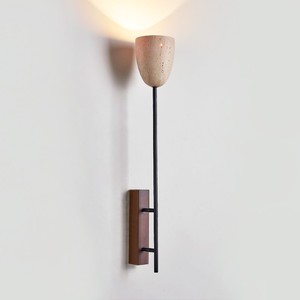 Lámpara de pared de piedra amarilla estilo Wabi Sabi vintage con LED E27 y control de interruptor para dormitorio, mesita de noche, pasillo, sala de estar, cafetería - Product Image 2