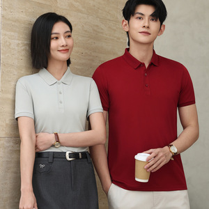 Polo Shirt Women Short Sleeve Cotton Breathable Summer Work Uniform Custom Logo Print Group Wear - Product Image 4