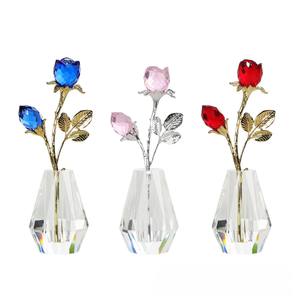 طاولة منزلية لتزيين زهرة برعم قضيب ذهبي وردي أحمر كبير هدية للأم - Product Image 5