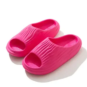 Chaussures pantoufles décontractées à semelle épaisse EVA pour dames, chaussures à enfiler en mousse EVA de melon amer