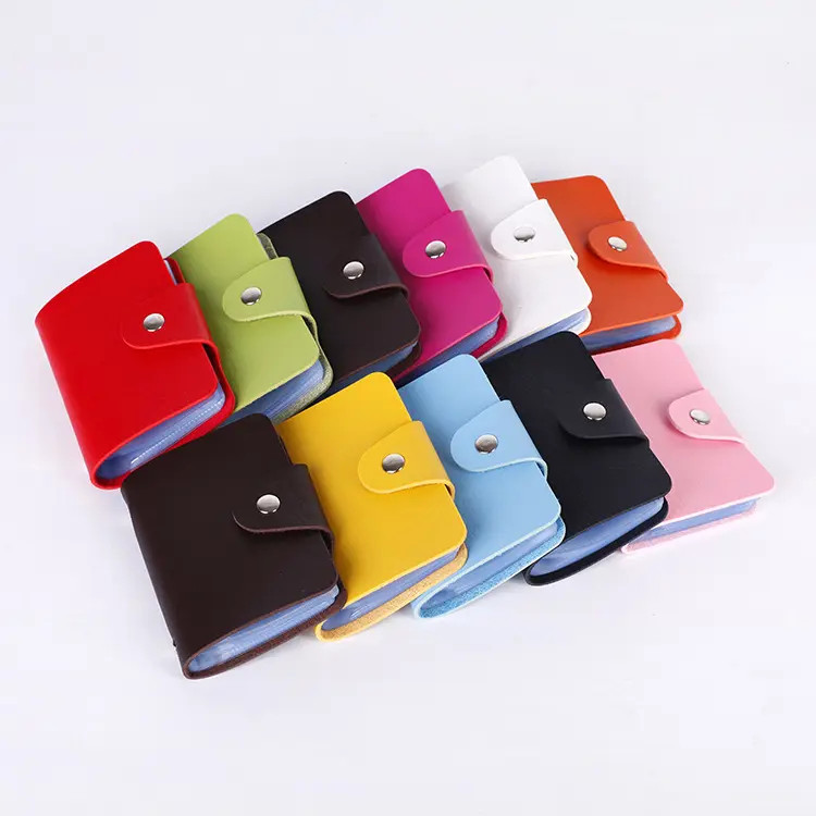 Thời Trang Tùy Chỉnh PU Leather Card Organizer Wallet Trường Hợp 24 Slots Chủ Thẻ Tín Dụng Kinh Doanh