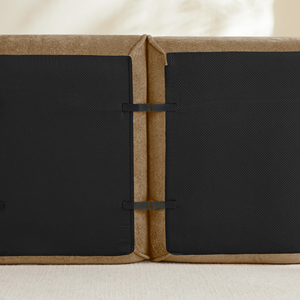 Canapé modulaire en velours à deux places au design moderne et épuré, avec bordure française, sans assemblage requis, ensemble de salon - Product Image 4