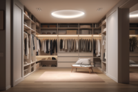 Armoire de garde-robe de placard Offre Spéciale haut de gamme populaire promenade dans une garde-robe de vêtements en bois