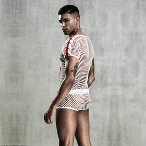 <span class=keywords><strong>Costume</strong></span> <span class=keywords><strong>da</strong></span> Dottore Sexy Bianco per Uomo, Uniforme Divertente e Provocante, Lingerie per Giochi <span class=keywords><strong>di</strong></span> Ruolo, Cosplay Sexy <span class=keywords><strong>da</strong></span> Dottore - Product Image 4