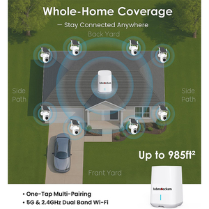 ระบบกล้องวงจรปิดไร้สายพลังงานแสงอาทิตย์ 4 ตัว ความละเอียด 4K 8MP สำหรับภายนอกอาคาร <span class=keywords><strong>ชุด</strong></span>กล้องวงจรปิด WiFi พร้อมระบบตรวจจับมนุษย์ด้วย AI กันน้ำ ไม่มีค่าบริการรายเดือน - Product Image 4