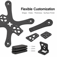 Fabricant de châssis de drones en gros, châssis de drone aérospatial rigide haute résistance en fibre de carbone 3K Twill usiné CNC