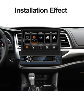 1Din evrensel Android <span class=keywords><strong>MP5</strong></span> çalar araba radyo 7 inç elektrik geri çekilebilir dokunmatik ekran Apple Carplay /WiFi multimedya hiçbir - Product Image 2