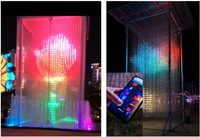 Cube LED 3D programmable intelligent, boule de pixels, point lumineux DV12V DMX512 RGB changeant de couleur, décoration de la Saint-Valentin, hôtels, bars, fêtes, lampe d'ambiance extérieure