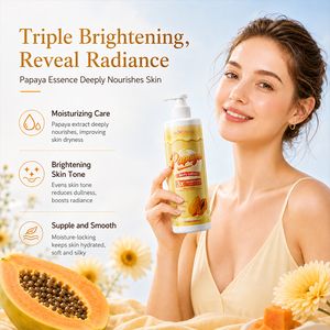KORMESIC - Loción Corporal Aclarante 3X de Papaya, 500 ml, Certificada por Bpom, Hidratante, para Uso Doméstico, para Mujeres Adultas, Halal, Natural - Product Image 2