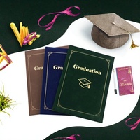 Protège-diplômes A4, porte-certificats, dossier de présentation, bordure dorée, doublure en carton, récompenses de remise de diplômes, logo personnalisé
