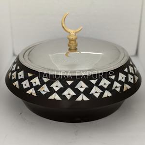 Dernière arrivée MOP Design Hot Pot Isolé Métal Rond Bois Casserole Arabe Moyen-Orient Chauffe-plats Servant - Product Image 2