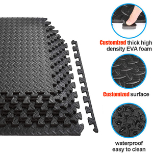Tapis de puzzle en mousse EVA noir antidérapant, écologique, haute densité, imperméable pour l'entraînement aux arts <span class=keywords><strong>martiaux</strong></span>, équipement de gym Taekwondo - Product Image 2