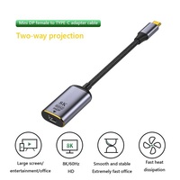 Adaptateur de câble bidirectionnel Type-C vers DP 1.4, convertisseur USB C vers Mini DP, 8K 60Hz 4K/120Hz, adaptateur Type C vers DP