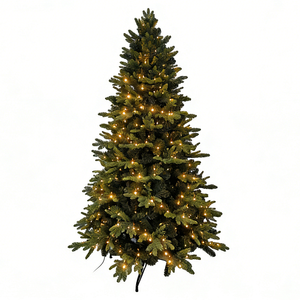 Высококачественная искусственная елка высотой 7 футов с разноцветной светодиодной подсветкой — экологичная складная конструкция для использования в помещении и на улице - Product Image 3