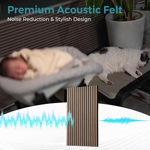 Paneles Acústicos Decorativos de Madera de Nogal Modernos, Ecológicos e Insonorizantes, Paneles Acústicos de Listones de Madera, Venta al Por Mayor - Product Image 5
