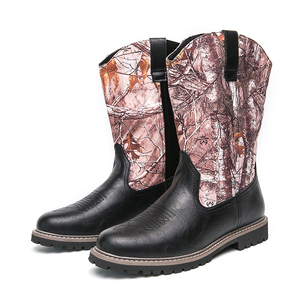 Botas Vaqueras para Hombre Cómodas de Cuero PU Estilo Occidental Ligeras Zapatos de Hombre para Invierno - Product Image 1