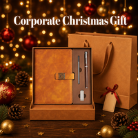 Coffret Cadeau d'Entreprise Élégant Personnalisé avec Logo : Carnet à Couverture Rigide et Stylo – Prêt à Expédier pour Achat d'Entreprise