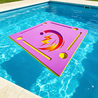 Plateau de Mahjong Flottant de Luxe Moderne en EVA à Motif Imprimé Personnalisé ODM avec Porte-Gobelet Intégré et Plateau en Mousse de Forme Personnalisée 90x90cm
