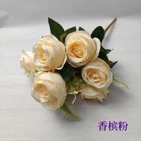Handgemachte 10-Kopf künstliche Seide Rose Bouquet 50cm große Rose Bunch für Hochzeit Weihnachten Ostern Blumen Home Decor