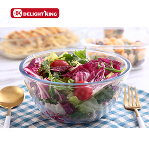 Bol de mélange pour la <span class=keywords><strong>salade</strong></span>, de ml avec couvercle en Silicone étanche et scellé, en verre - Product Image 5