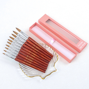 Pincel <span class=keywords><strong>de</strong></span> acrílico Kolinsky 100% <span class=keywords><strong>de</strong></span> marca privada 2026 con mango <span class=keywords><strong>de</strong></span> palisandro, tamaño 6 # 8 # 10 # 12 # 14 # 16 # 18 # Proveedor <span class=keywords><strong>de</strong></span> 20 Pinceles <span class=keywords><strong>de</strong></span> Manicura al por Mayor - Product Image 2