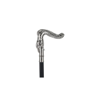 Canne de marche avec poignée tête de serpent argentée, bâton décoratif gothique détachable, accessoire de cosplay d'Halloween, aide à la mobilité - Product Image 4