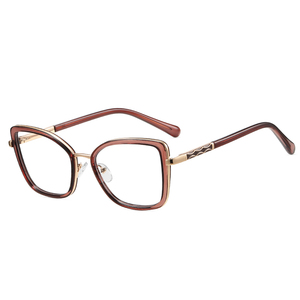 MS 82297 2025 phụ nữ mới Kính mắt khung TR90 + kim loại kính quang học Chống ánh sáng màu xanh bướm Thiết kế thời trang tùy chỉnh - Product Image 5