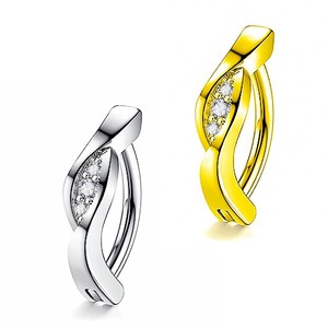 Anneaux de nombril en acier inoxydable, argent et or, design géométrique, incrustation de zircon, sertissage en canal, bijoux de piercing - Product Image 5