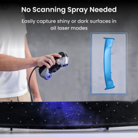 Scanner 3D Revopoint MetroY Pro pour l'impression 3D, couleur intégrale, précision jusqu'à 0,01 mm, scanner laser bleu industriel portable 34+15+1