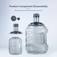 Seau à eau octogonal durable et recyclable de qualité alimentaire pour usage domestique et commercial en gros