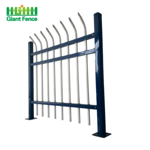 国际标准化组织9001黑色花园围栏低维护防水热浸聚氯乙烯钢架60毫米柱锻铁门板隐私围栏