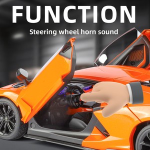 Modellino Auto Sportiva HMB Revuelto in Lega Pressofusa, Giocattolo per Bambini con Effetti Luminosi e Sonori, <span class=keywords><strong>Scala</strong></span> <span class=keywords><strong>1</strong></span>:<span class=keywords><strong>18</strong></span>, Funzionamento a Batteria - Product Image 5