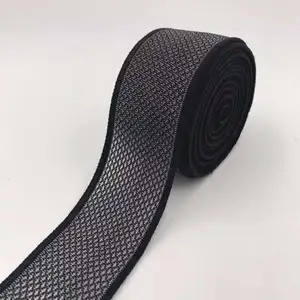 2 inches black nylon mesh elastic tape for garments and medical braces