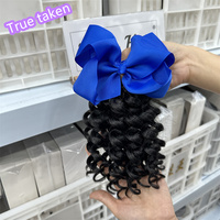Extensions de Cheveux Synthétiques Frisés pour Enfants en Gros, 6, 8, 10 Pouces, Postiches de Queue de Cheval avec Élastique