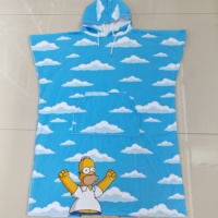 Serviette de sport en microfibre éponge personnalisée avec logo, très absorbante, pour activités de plein air, peignoir de bain à capuche, poncho de surf