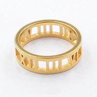 Luxuriöser Damenring im französischen Vintage-Stil, vakuumvergoldeter Stahlring mit Naturmuschel-Gürtelschnalle, Edelstahlringe, Schmuck für Frauen