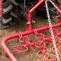 2400mm 8 pies Tractor Drag Atv 3 puntos Heavy Duty Harrow Chain Harrow Spring Tine Harrow Spike Tooth Harrow para granja
