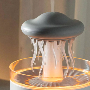 Chất lượng cao ô hình dạng giọt mưa hương liệu độ ẩm 7 màu <span class=keywords><strong>LED</strong></span> đêm Đèn xách tay mini hương thơm núi lửa khuếch tán - Product Image 2