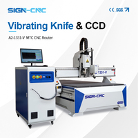 Máquina Fresadora CNC 1325/1331 con Cámara CCD y Herramienta de Corte en V para Madera, Vidrio, MDF, Acrílico y Corte Publicitario