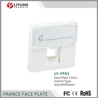 LIYUAN LY-FP65 Single Gang Blank Wand platte Telecom Teile STP/UTP/CAT6 Frontplatte Sockel Einsatz Jack Plug Panel Abdeckung