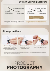 Pegamento para Extensión de Pestañas IB(<span class=keywords><strong>ibeauty</strong></span>) de 5 ml, Adhesivo Profesional de Volumen de 5 ml, Secado en 1 Segundo, Duración de 7 Semanas, Pegamento Caliente - Product Image 6