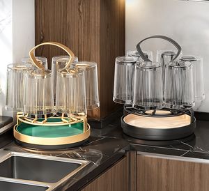 Porte-gobelet rotatif <span class=keywords><strong>pour</strong></span> la cuisine avec crochets <span class=keywords><strong>pour</strong></span> égouttoir Organisateur <span class=keywords><strong>pour</strong></span> verres et gobelets Ustensiles de cuisine - Product Image 3