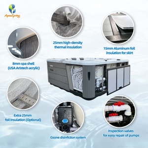Jacuzzi de Alta Calidad para 3 Personas, Bañera de Hidromasaje de Esquina para Exteriores, Bañera de Hidromasaje de Acrílico Aristech, Bañera de Hidromasaje Independiente - Product Image 5
